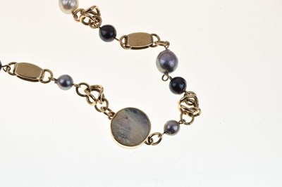 Lot 125 - Geta Finlayson - Cultured pearl and mother-of-pearl chain