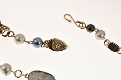 Lot 125 - Geta Finlayson - Cultured pearl and mother-of-pearl chain