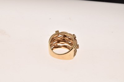 Lot 14 - ESSY - Ten stone diamond dress ring