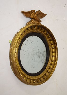 Lot 544 - Regency-style convex wall mirror
