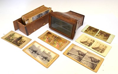 Lot 324 - Stereoscopic viewer with cards including provincial scenes