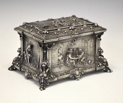 Lot 208 - Victorian plated copper electrotype casket