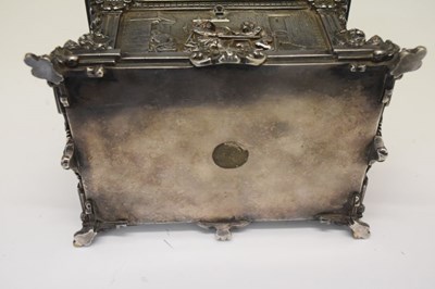 Lot 208 - Victorian plated copper electrotype casket