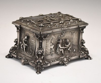 Lot 208 - Victorian plated copper electrotype casket