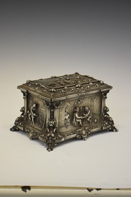 Lot 208 - Victorian plated copper electrotype casket