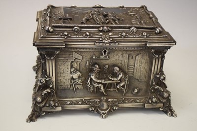 Lot 208 - Victorian plated copper electrotype casket