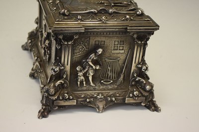 Lot 208 - Victorian plated copper electrotype casket