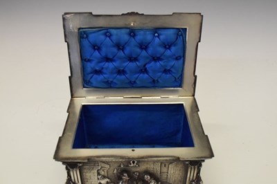 Lot 208 - Victorian plated copper electrotype casket