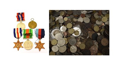 Lot 263 - First & Second World War Medal, and coins