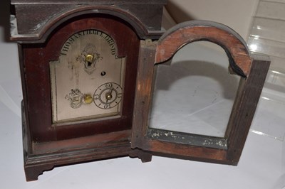 Lot 460 - Local interest - Unusual mahogany miniature bracket timepiece by Thomas Pierce, Bristol
