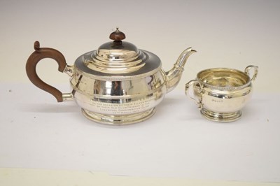 Lot 219 - George V silver two-piece tea service