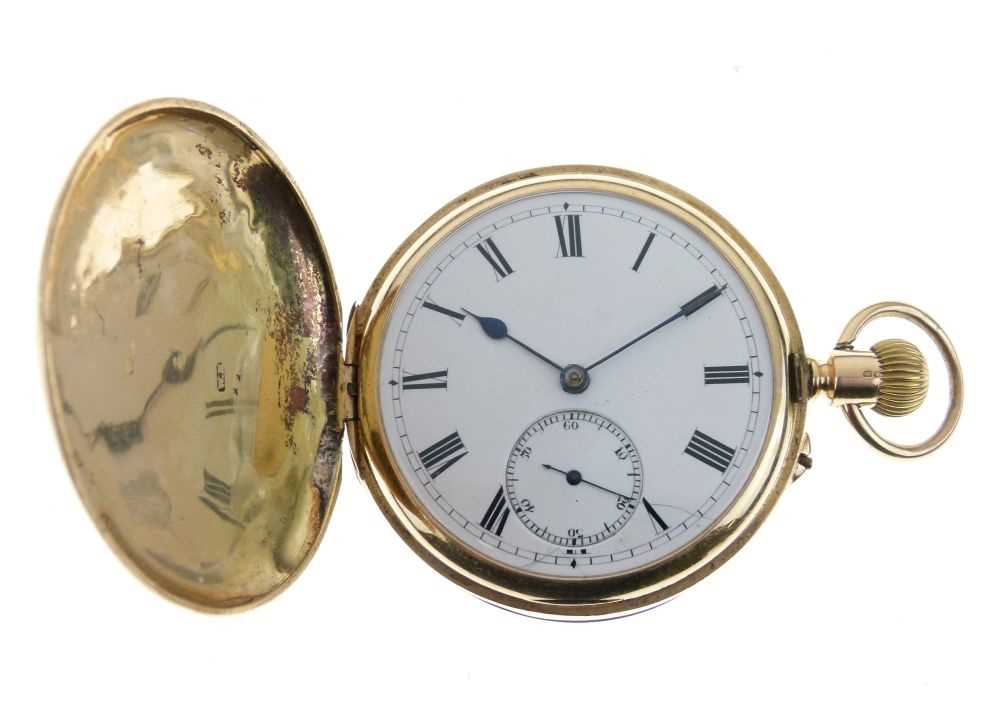 Lot 154 - George V 18ct gold full hunter pocket watch