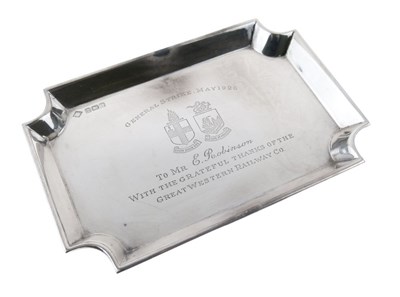 Lot 194 - G.W.R. Railway Interest  - George V silver presentation pin tray