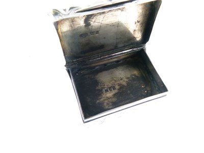 Lot 187 - Edward VII silver snuff box of shaped rectangular form
