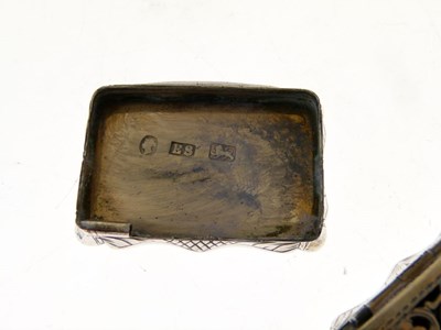 Lot 178 - Victorian silver vinaigrette of shaped rectangular form