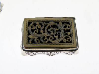Lot 178 - Victorian silver vinaigrette of shaped rectangular form