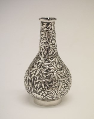 Lot 207 - Early 20th Century Asian white metal baluster vase