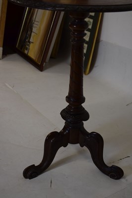 Lot 743 - Victorian inlaid walnut tripod table