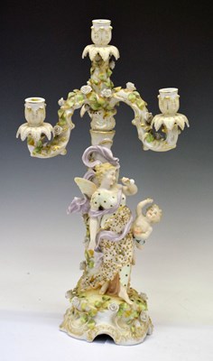 Lot 349 - German figural candelabrum