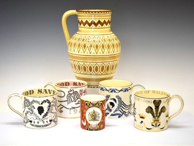 Lot 494 - Four Richard Guyatt Wedgwood mugs, etc.