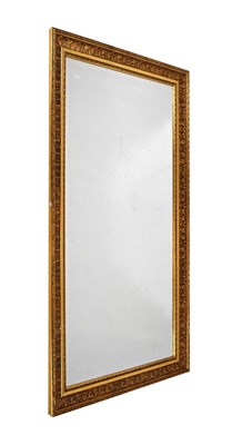 Lot 570 - Large gilt framed bevelled edge mirror