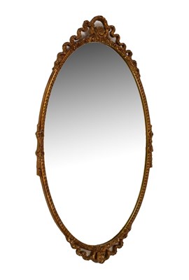 Lot 535 - Oval gilt framed wall mirror