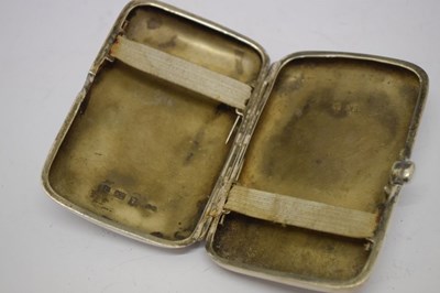 Lot 207 - Two late Victorian silver cigarette cases together with a George V silver vesta case