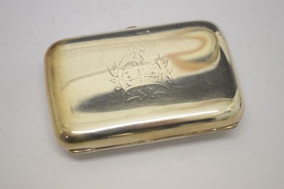 Lot 207 - Two late Victorian silver cigarette cases together with a George V silver vesta case