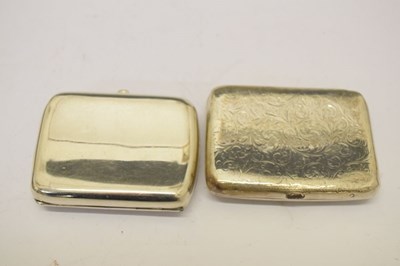 Lot 212 - Military Interest - George V silver cigarette case and three others