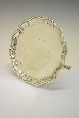 Lot 211 - George V silver salver or card tray
