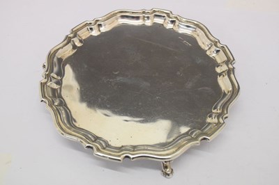 Lot 211 - George V silver salver or card tray