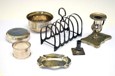 Lot 215 - Quantity of silver and white-metal items to include