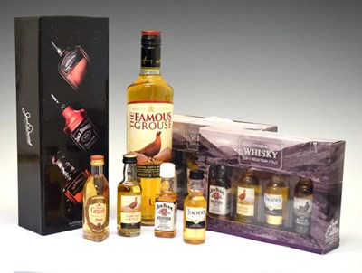 Lot 558 - Bottle of Famous Grouse Scotch Whisky together with a quantity of miniatures etc