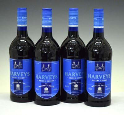 Lot 565 - Four 1 litre bottles of Harvey's Bristol Cream Sherry