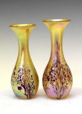 Lot 523 - Two Okra glass vases