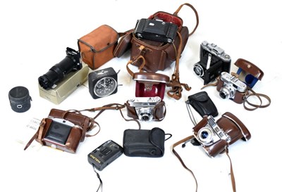 Lot 360 - Assorted cameras and accessories