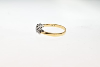 Lot 1 - 18ct five-stone diamond ring