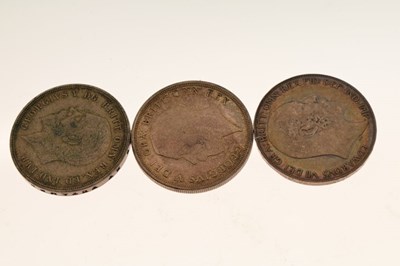 Lot 149 - Edward VII silver crown - 1902, and two George V Crowns 1927 and 1935