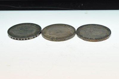 Lot 149 - Edward VII silver crown - 1902, and two George V Crowns 1927 and 1935