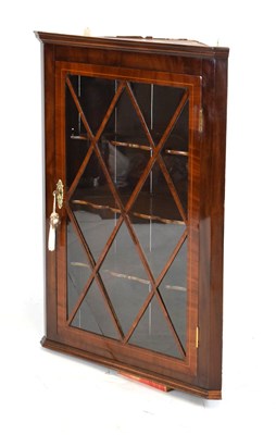 Lot 642 - Georgian corner cabinet with glazed door