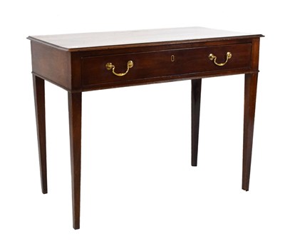Lot 636 - 19th Century mahogany side table fitted one long drawer