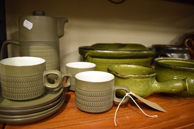 Lot 657 - Quantity of Denby tea/coffee ware, together with some lidded pans etc
