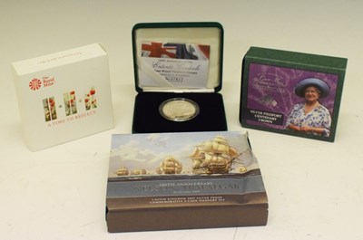 Lot 148 - Four Royal Mint piedfort silver proof Crown / £5 sets