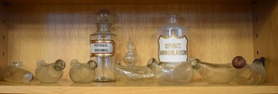 Lot 632 - Two chemists' (apothecary) bottles, etc