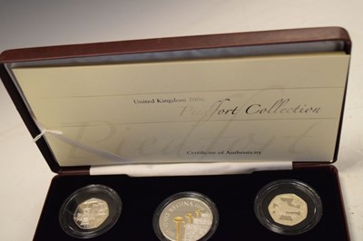 Lot 130 - Royal Mint 2006 silver proof piedfort collection in a presentation case