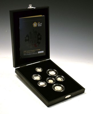 Lot 126 - Royal Mint 2008 Royal Shield of Arms silver piedfort collection