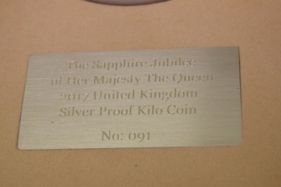 Lot 135 - Coins - Royal Mint 2017 Silver One Kilo £500 Proof Coin