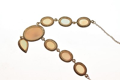 Lot 53 - 9ct gold and opal necklace