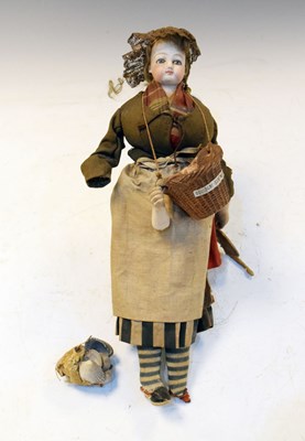 Lot 333 - Bisque-headed doll circa 1880-1900, 'Boulogne sur Mer'