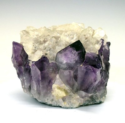 Lot 367 - Geological Interest - Amethyst and white quartz specimen